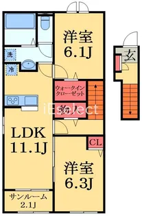 クレールA【2階】の間取り