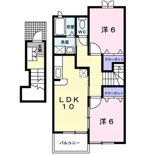 メゾン ドゥ ボヌ-ルB【2階】の間取り