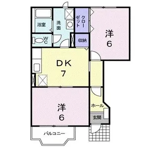 ラ・プリマヴェーラ B【1階】の間取り
