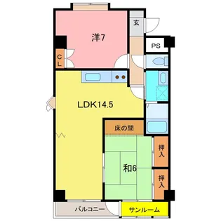 覚善ハイツ【2階】の間取り