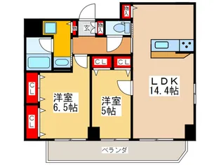 フェリシテ真法院【6階】の間取り