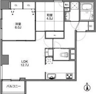 ベルフォーレ御徒町【7階】の間取り