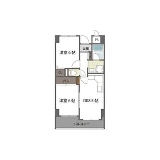カワデンエミネンスハイツ【3階】の間取り