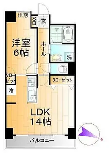 フォーシーズン開成山公園【11階】の間取り