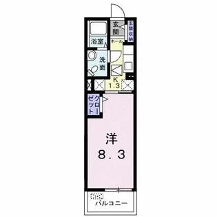 プラシード オオマチ【1階】の間取り