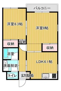 シャルマンドエル【1階】の間取り