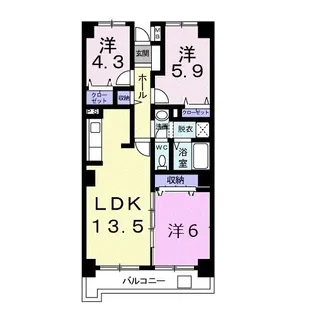 プリマヴェーラ新横浜【6階】の間取り