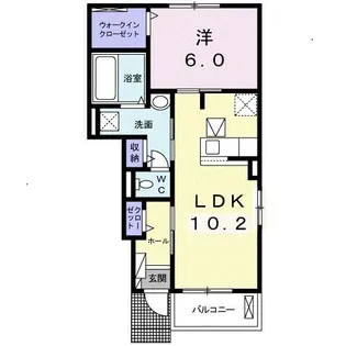 モンド・ノワール【1階】の間取り