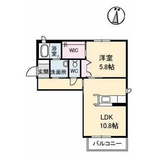 オーチャードD棟【1階】の間取り