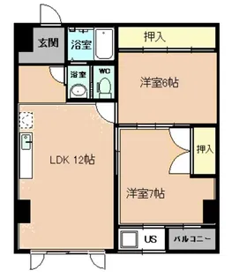 シャトー安野屋【3階】の間取り