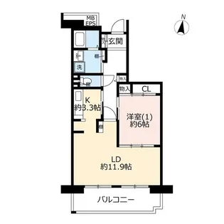 URコンフォール南浦和【7階】の間取り