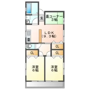パークハイム南本庄【2階】の間取り