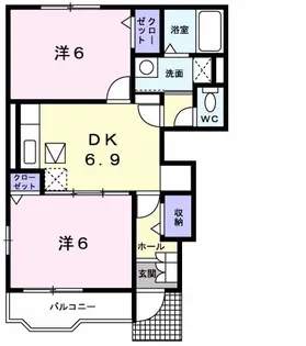 パツィエンテ カプリコルノ II【1階】の間取り
