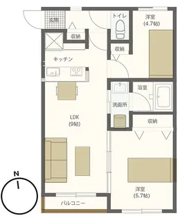 ライズニセコD棟【3階】の間取り