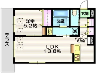 新石川1丁目メゾン東棟【1階】の間取り