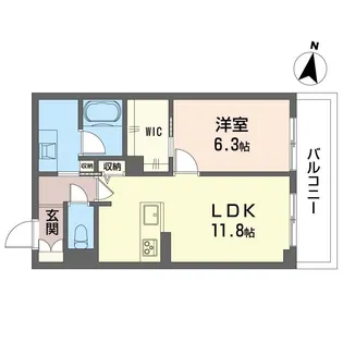 ルミナス・エイル【1階】の間取り