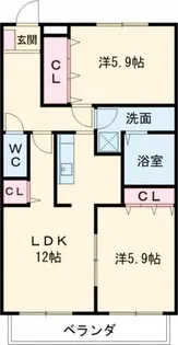 サンタウン弐番館【2階】の間取り