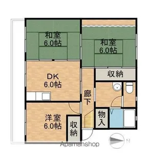 メゾンエステルI【3階】の間取り
