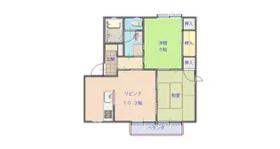 GREENハイツ【1階】の間取り