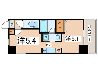 Dクレンツ平野【5階】の間取り