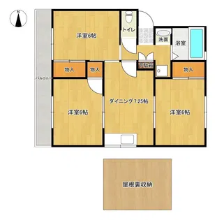 プレジールK1 A【2階】の間取り