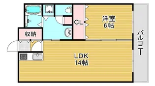 アパートメントKs福島【3階】の間取り