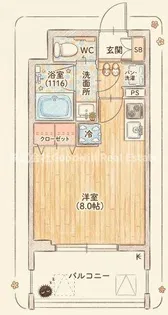 パークフラッツ東三国【4階】の間取り