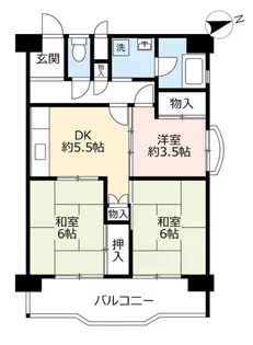 UR弥富【4階】の間取り