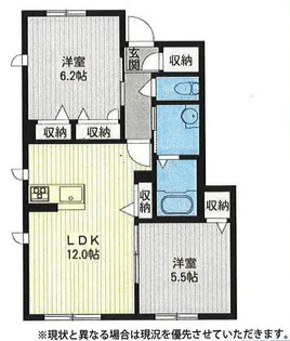 ジャルディーノII棟【1階】の間取り