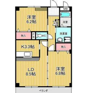 愛知県名古屋市緑区神の倉2【マンション】の間取り