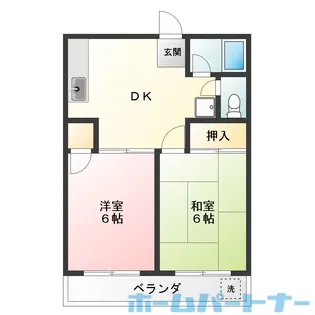 河野ハイツ【2階】の間取り