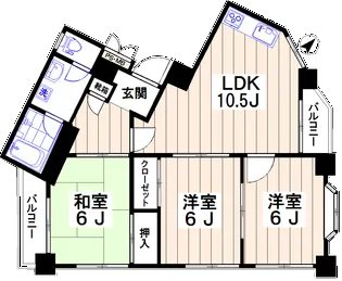 ドミイル川崎【2階】の間取り
