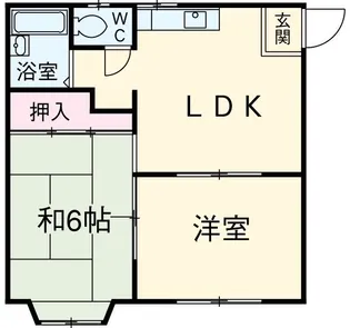 大岡ハイム【1階】の間取り