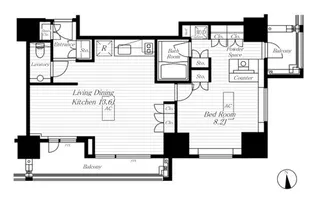 1LDKの間取り画像