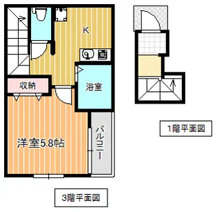 ほうれん荘【3階】の間取り
