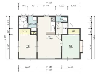 青森県十和田市元町東2【一戸建】の間取り