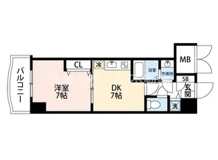 ノルデンタワー天神橋【19階】の間取り