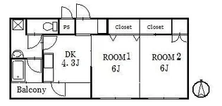 ネーブルうらやしき B棟【2階】の間取り