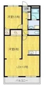 ロイヤル八尾【2階】の間取り