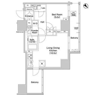 東京都台東区柳橋2【マンション】の間取り