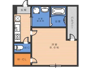フジパレス針中野湯里【2階】の間取り