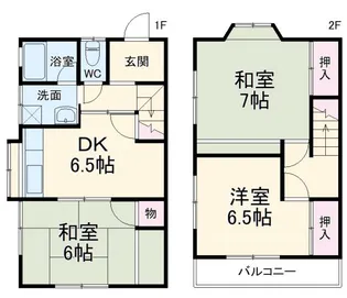 神奈川県三浦市岬陽町【一戸建】の間取り