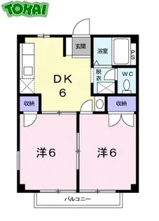 ファミール大口 A棟【2階】の間取り