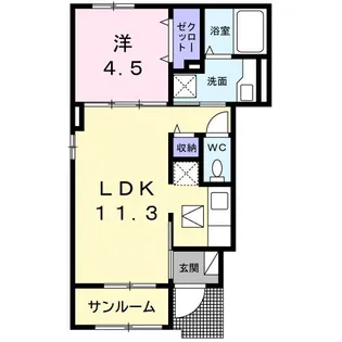 アイティヴィレッジ I【1階】の間取り