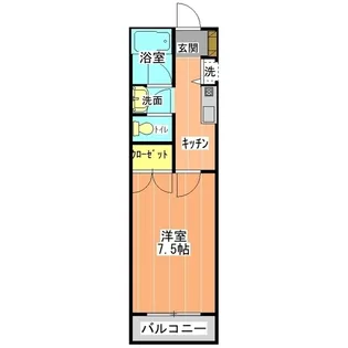 フローラハイツ九品寺【3階】の間取り
