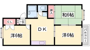 2LDKの間取り画像