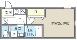 レピュア北千住レジデンスIII【1階】の間取り