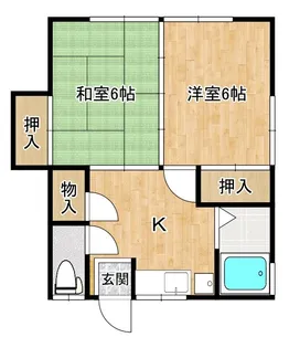 第2江口アパート【1階】の間取り
