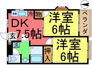 クリスタルパレス【2階】の間取り