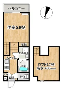 ヴィオラ卸本町【2階】の間取り